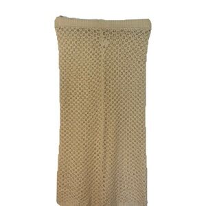 Cream Crochet Knit Skirt